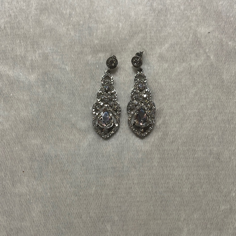 Silver tone Drop Earrings